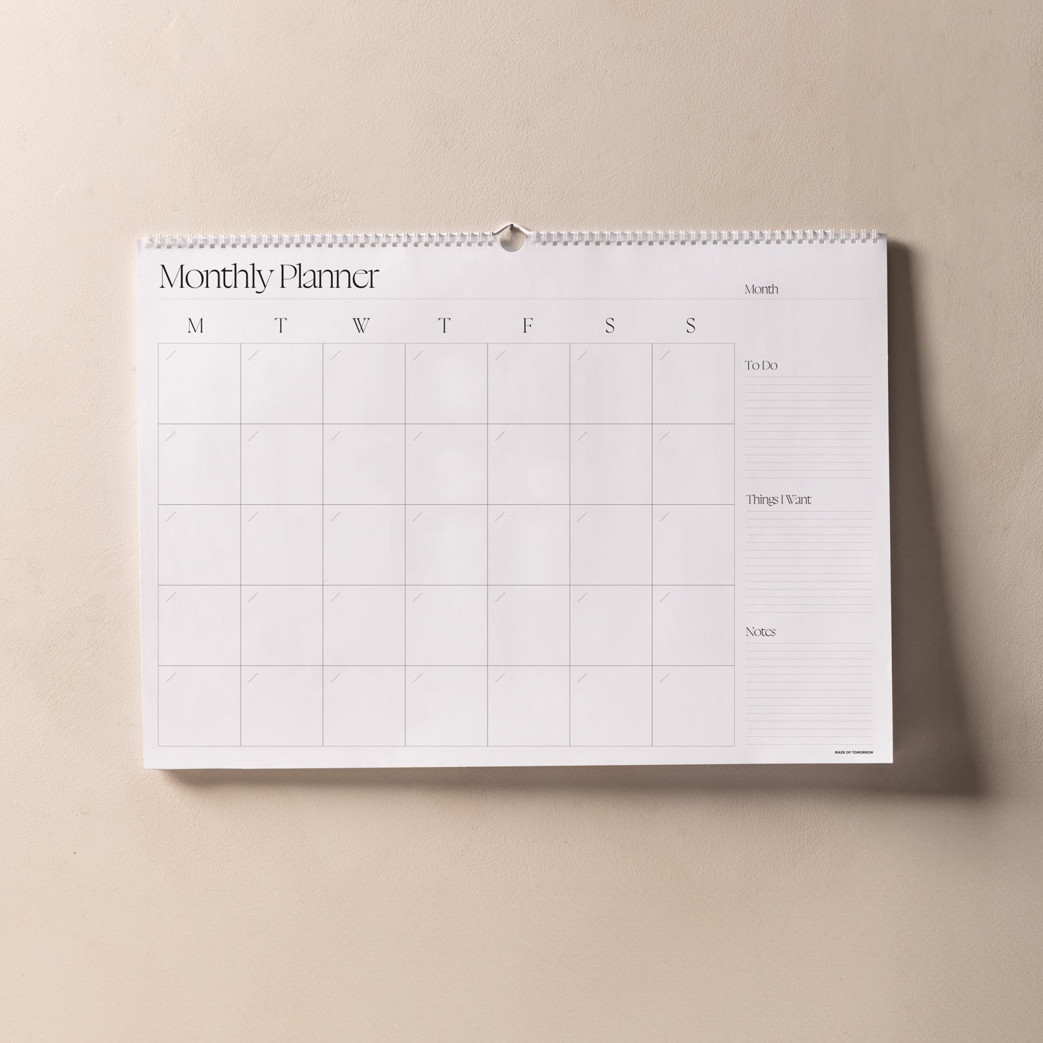 Monthly Wall Planner • Sample