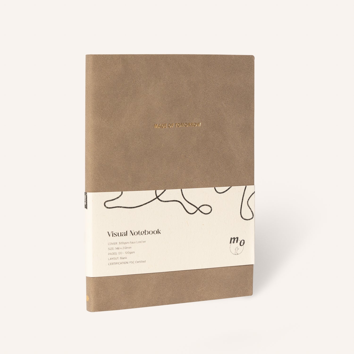 Visual Notebook Blank Tan • Sample